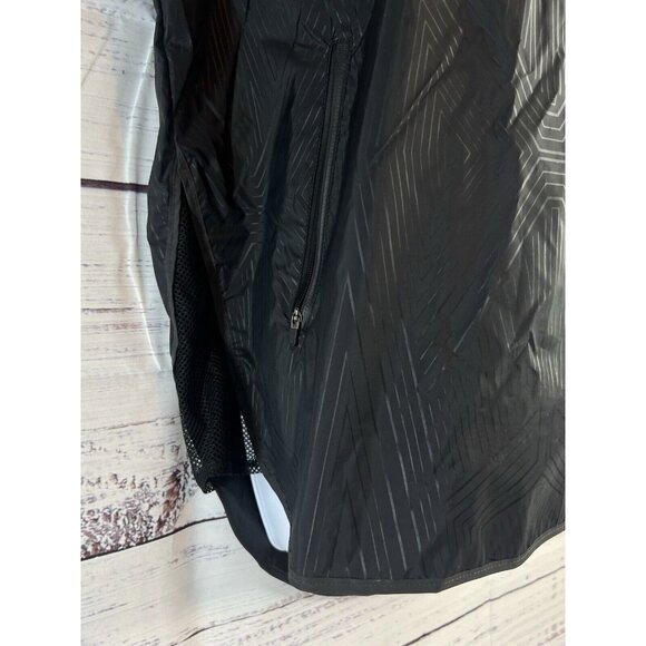 Ivy Park Black Reflective Athletic Hooded Running Vest  Size Medium Sporty - Picture 3 of 16